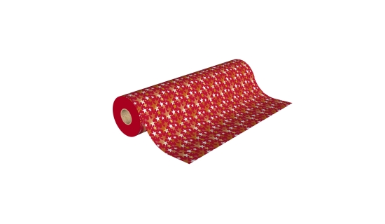 Papier cadeau largeur 50 cm : Rouge et blanc