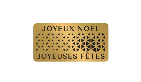 Etiquette Joyeux noel / Joyeuse fetes or