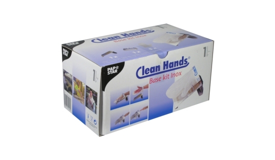 Gants Clean Hands Base kit métallique inoxydable 11,5 cm x 12,7 cm x 22 cm argent