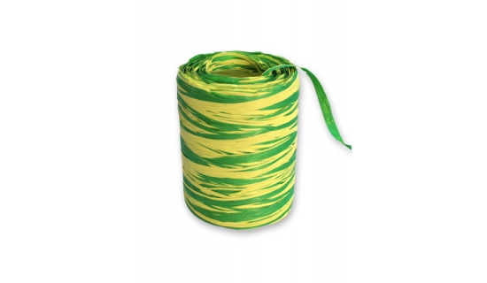 Raphia line bobine 200 m bicolore jaune/vert