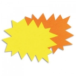 Éclaté fluo jaune orange 8 x 12 cm