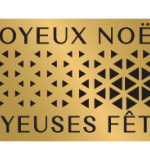 Etiquette Joyeux noel / Joyeuse fetes or