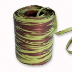 Raphia line bobine 200 m bicolore chocolat/vert anis